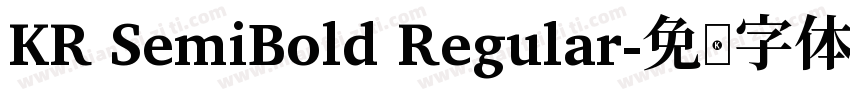 KR SemiBold Regular字体转换